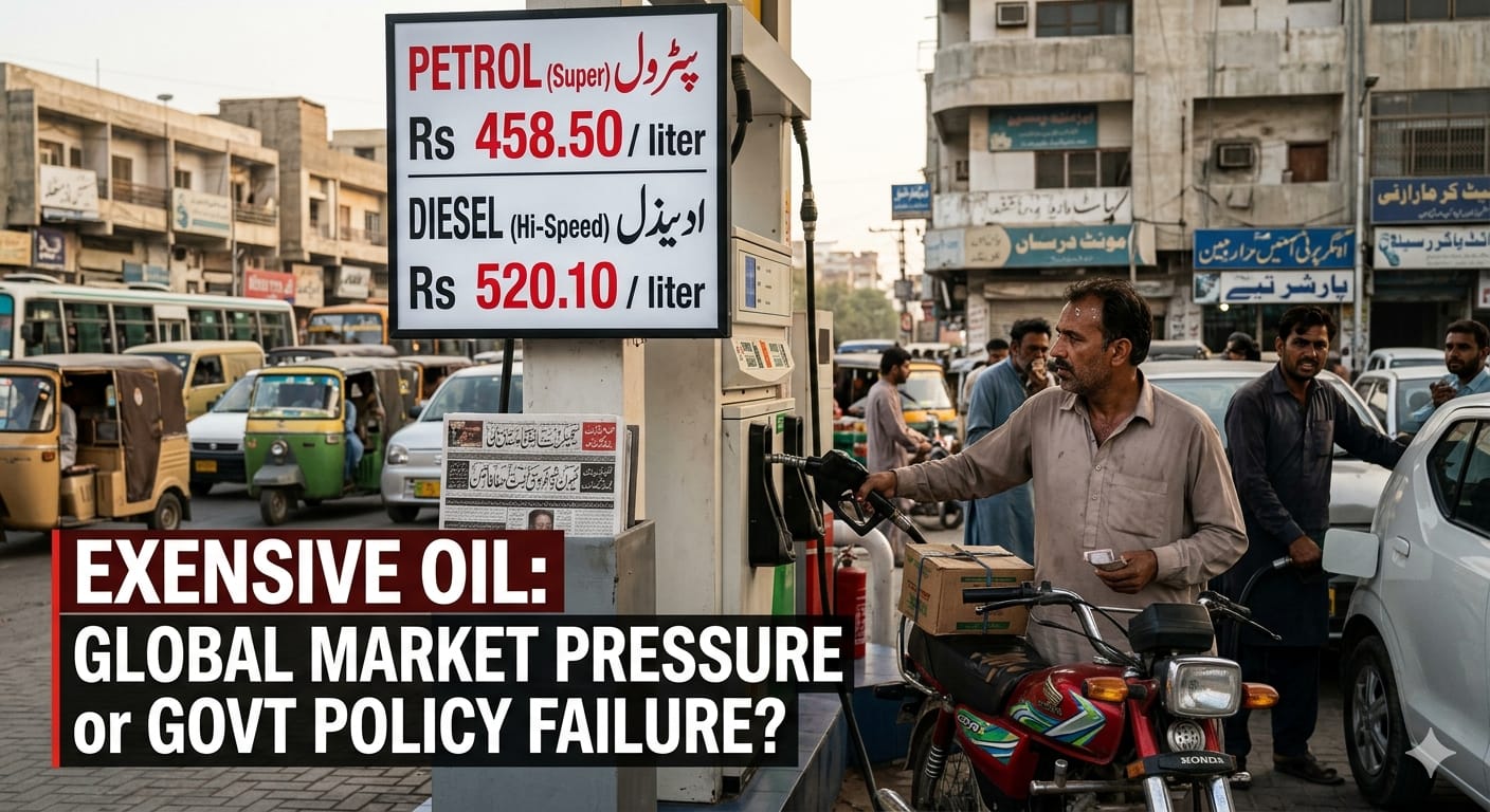 مہنگا تیل عالمی منڈی کا دباؤ یا حکومتی پالیسیوں کی ناکامی