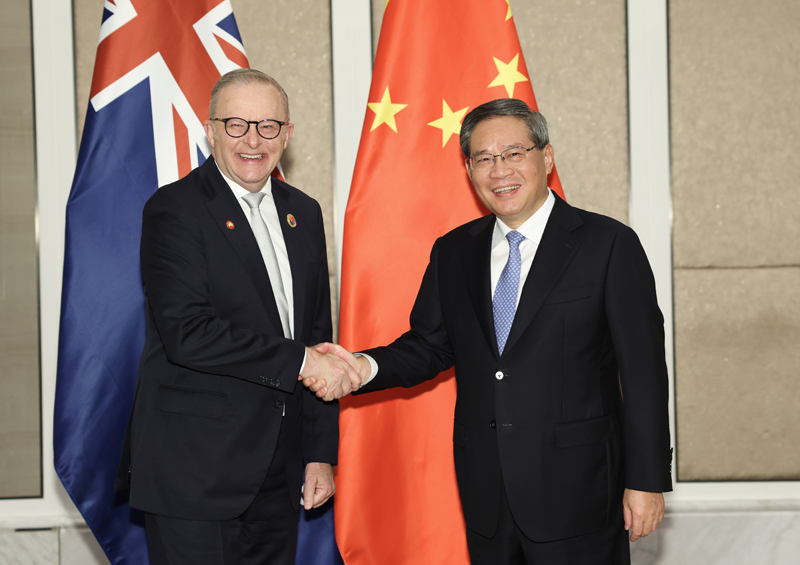 چین اور آسٹریلیا کو دوطرفہ تعلقات کے مثبت رجحان کو مستحکم کرنا چاہیے، چینی وزیر اعظم