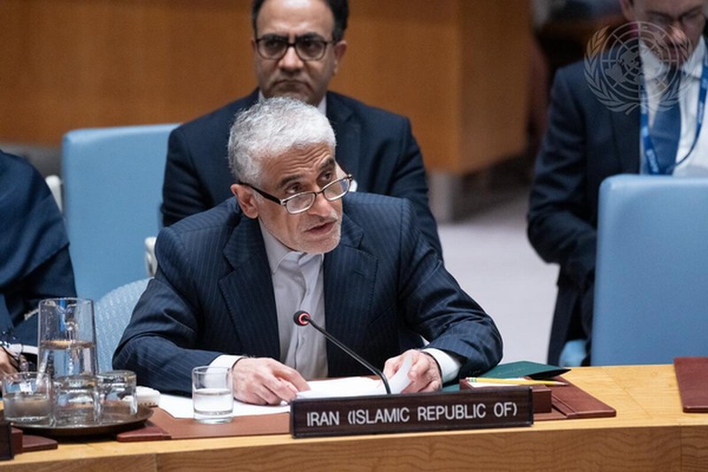 ایرانی بندرگاہوں کی امریکی ناکہ بندی خود مختاری کی سنگین خلاف ورزی ہے، اقوام متحدہ میں ایرانی سفیر